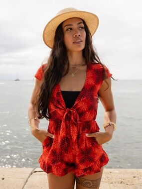 Nahenahe Romper Quilt Red